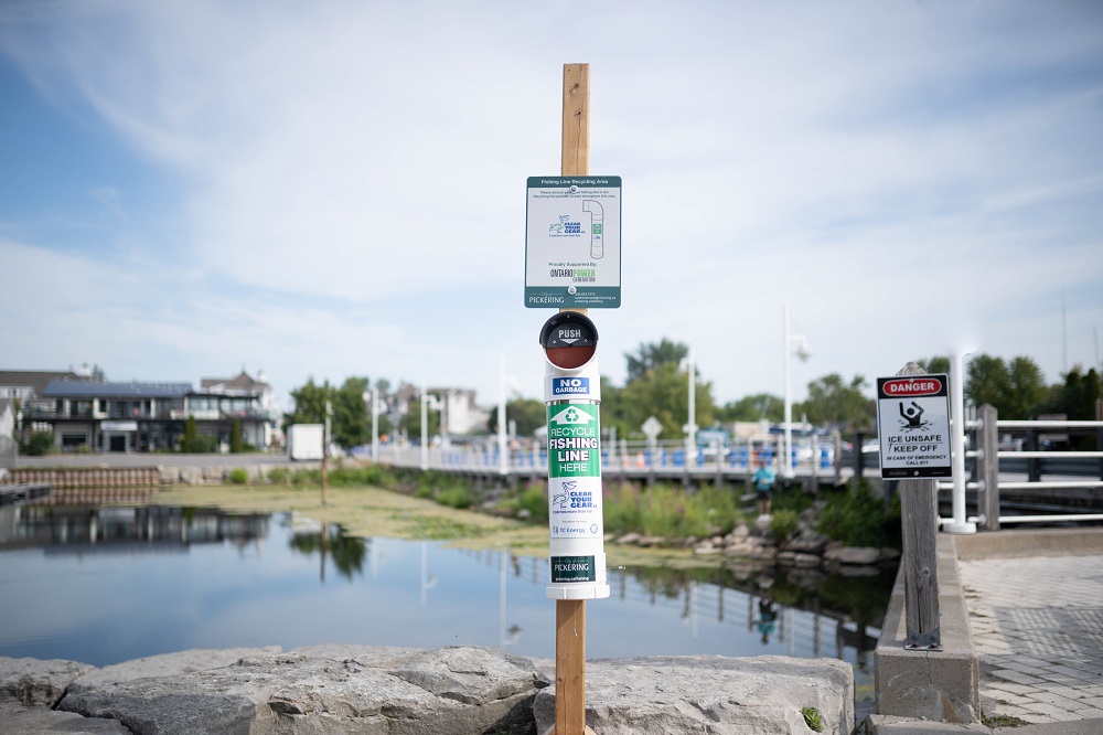 Recycle Fishing Line - signage and dispenser