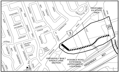 Walnut Lane location map