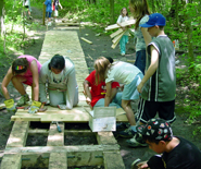 youth helping to build boardwalks