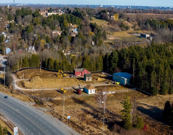 Construction site, south of Highway 7