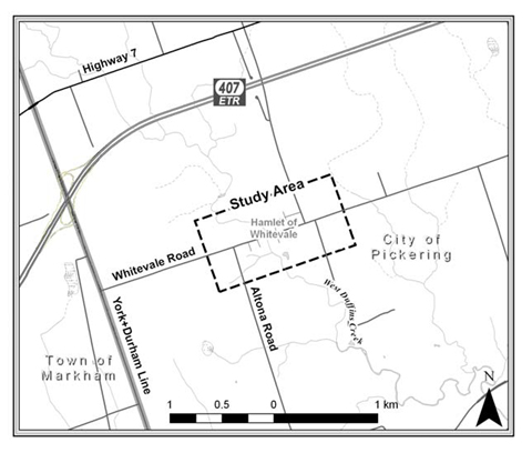 Location map of Whitevale Study Area