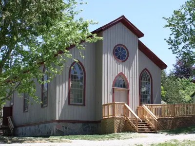 large building with stained glass windows