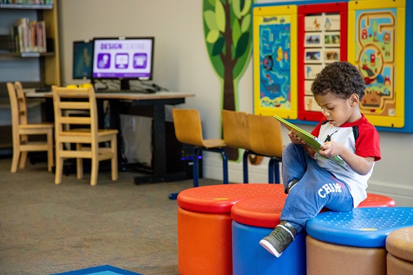 Reading at the library