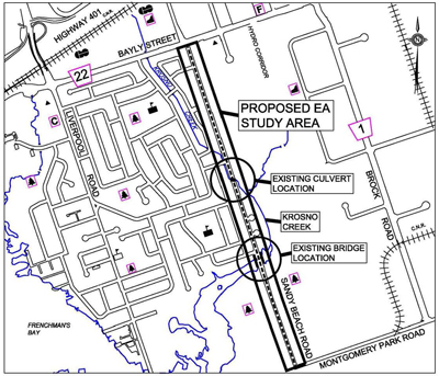 Sandy Beach Road key map