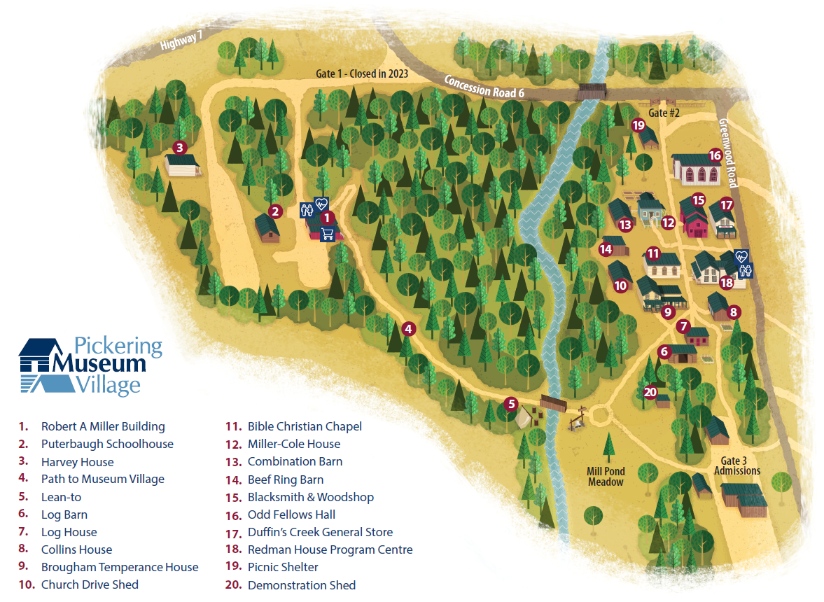 Pickering Museum Village Site Map